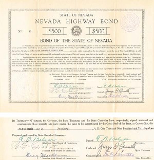 Nevada Highway Bond